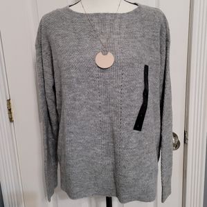 Banana Republic Factory Women's Ribbed Poinetelle Boat-Neck Sweater